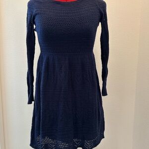 American Eagle Outfitters - Elegant Navy Blue Knit Dress - XXS